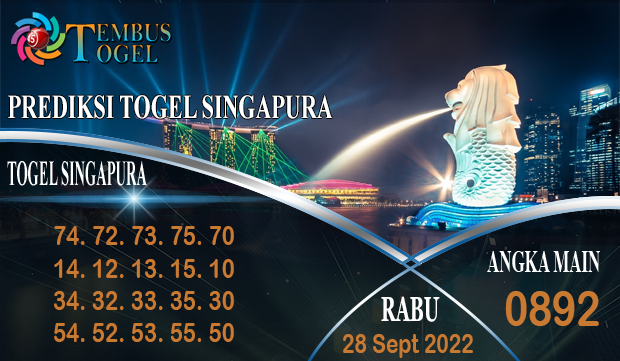 Prediksi Nomor Togel Singapura, Rabu 28 Sep 2022